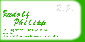 rudolf philipp business card